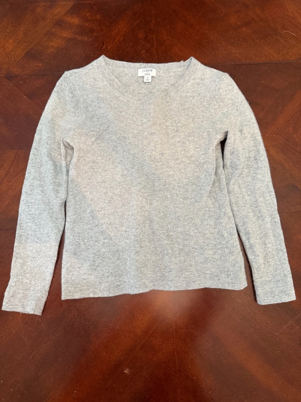 J. Crew Light Gray Wool Blend Crewneck Sweater